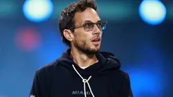 Head coach Mike McDaniel of the Miami Dolphins takes the field.