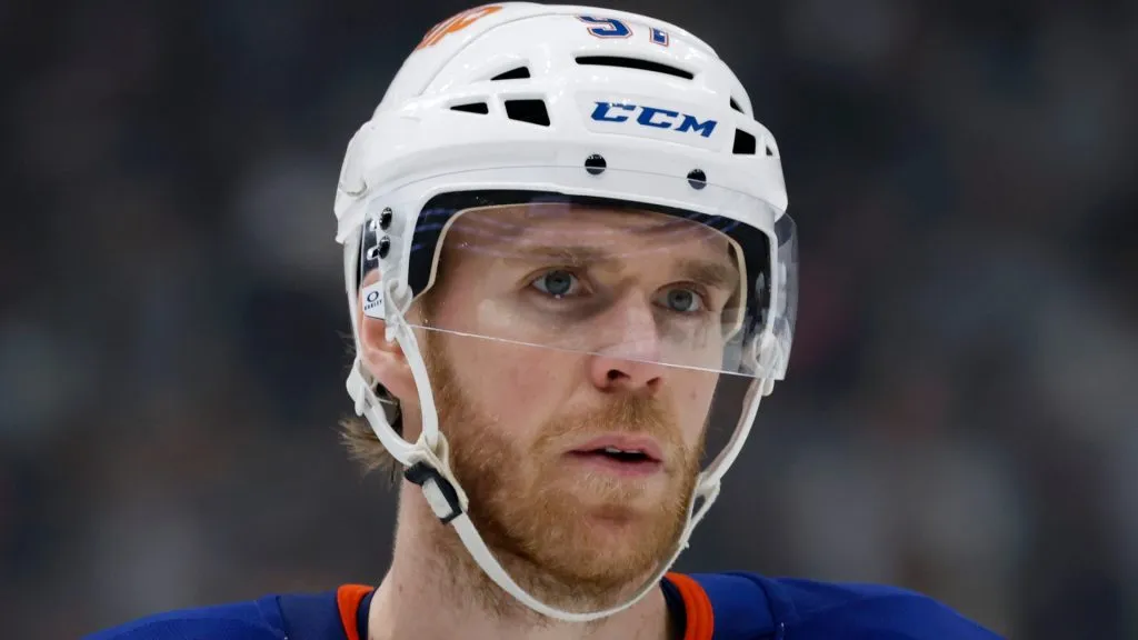 Connor McDavid during a pause in a game