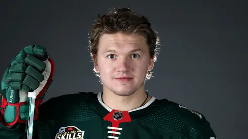 Kirill Kaprizov at T-Mobile Arena on February 04, 2022 in Las Vegas, Nevada.