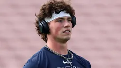 Drew Allar #15 of the Penn State Nittany Lions.