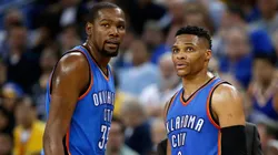 Kevin Durant and Russell Westbrook during their time with OKC.