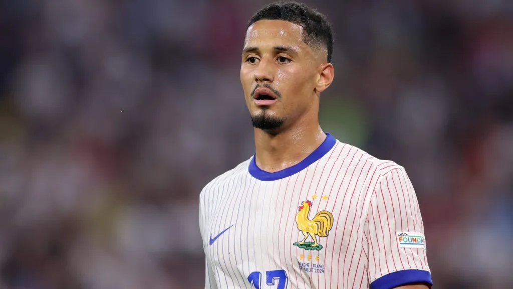 William Saliba during the UEFA EURO 2024 semi-final match against Spain. (Alex Livesey/Getty Images)