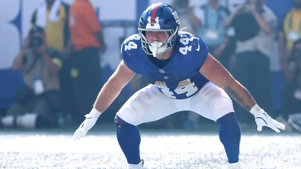 Cam Skattebo #44 of the New York Giants