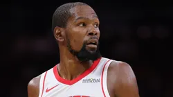 Kevin Durant #7 of the Houston Rockets looks on against the Utah Jazz.