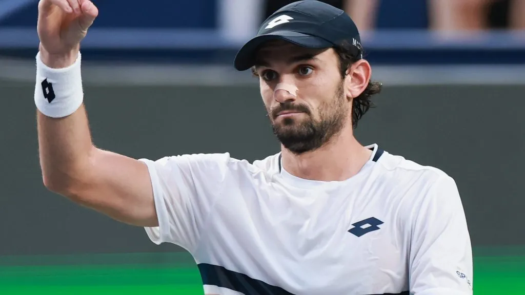 Valentin Vacherot at the Men’s singles Quarterfinal in 2025. (Source: Lintao Zhang/Getty Images)