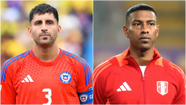 Guillermo Maripan of Chile and Miguel Araujo of Peru.