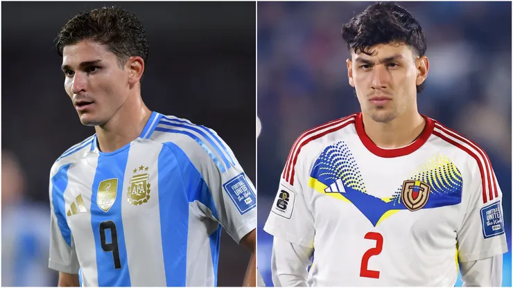 Julian Alvarez of Argentina and Nahuel Ferraresi of Venezuela.