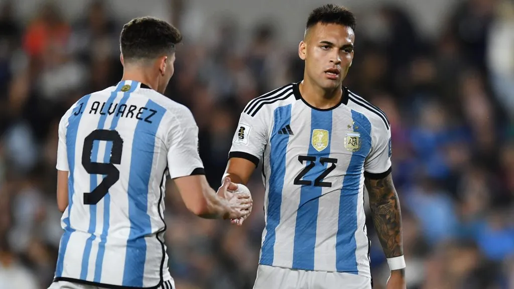 According to reports, Julian Alvarez and Lautaro Martinez will start tonight. (Getty Images)
