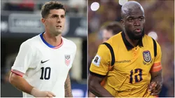 Christian Pulisic of United States and Enner Valencia of Ecuador.