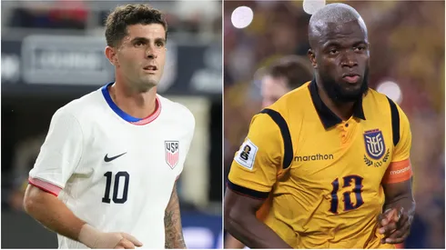 Christian Pulisic of United States and Enner Valencia of Ecuador.