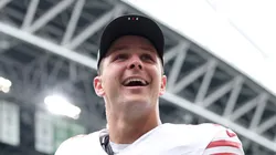 Brock Purdy celebrates during the game vs the Seahawks on September 07, 2025 in Seattle.