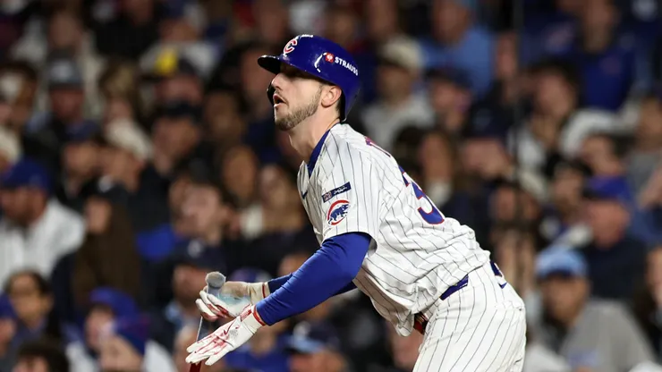 Kyle Tucker #30 of the Chicago Cubs hits a home run.
