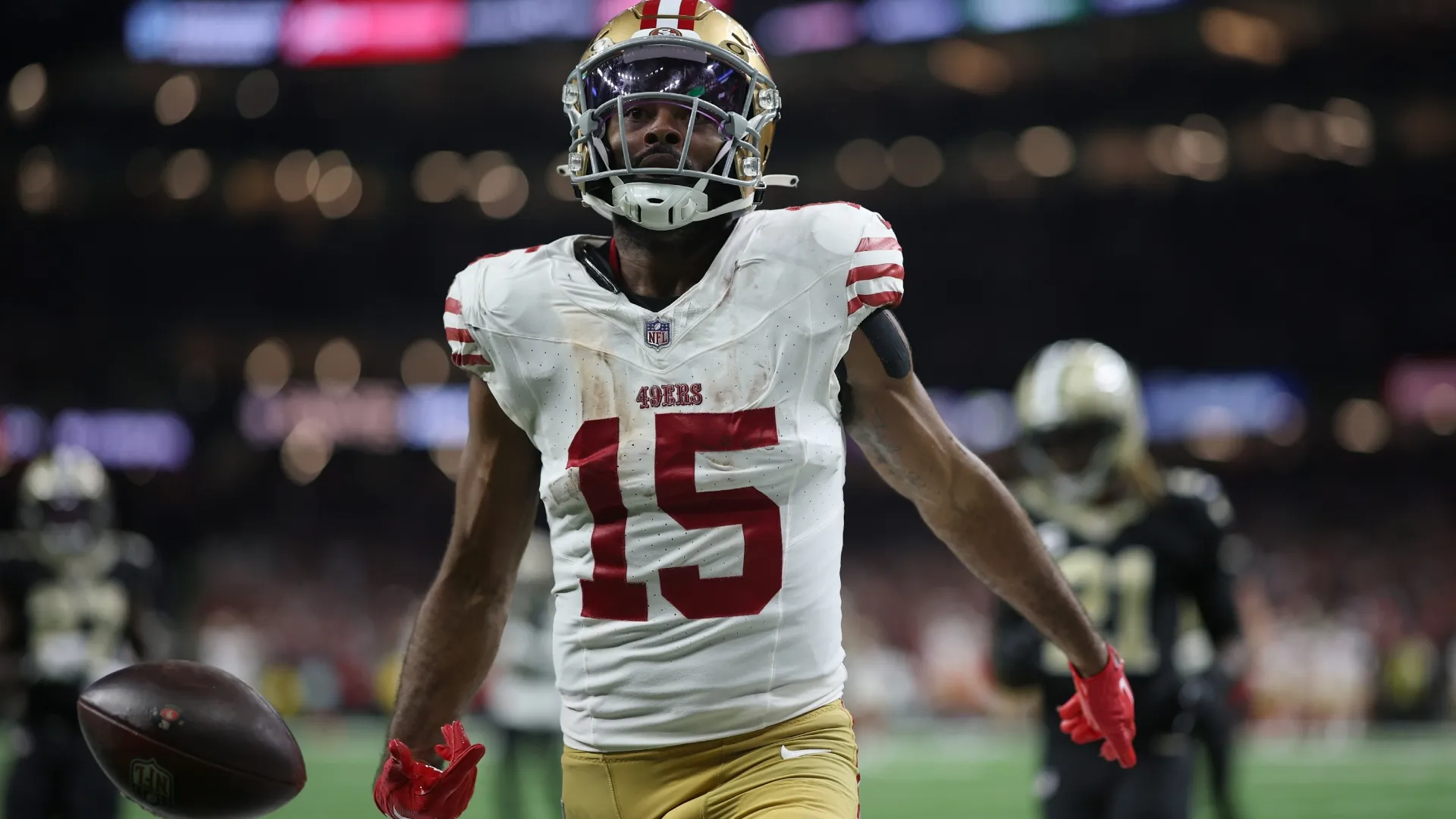 Jauan Jennings #15 of the San Francisco 49ers