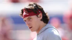 John Mateer at Cotton Bowl Stadium on October 11, 2025 in Dallas, Texas.