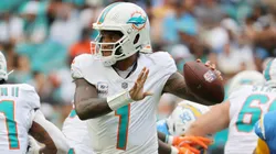 Tua Tagovailoa #1 of the Miami Dolphins.