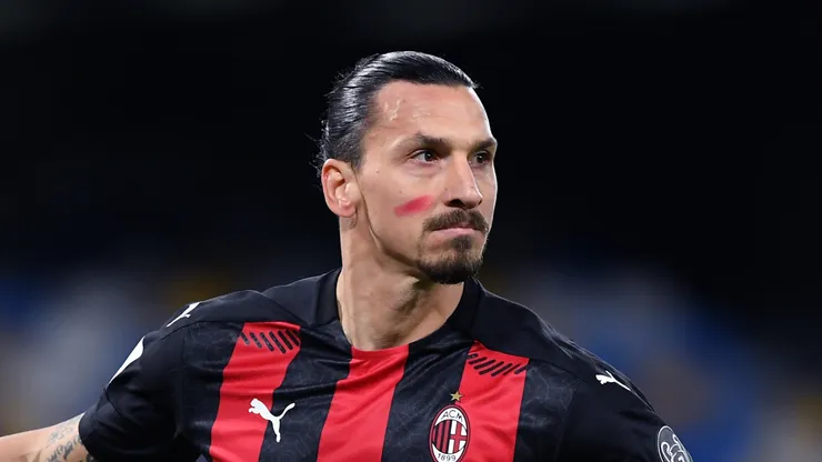 Zlatan Ibrahimovic during a AC Milan game.