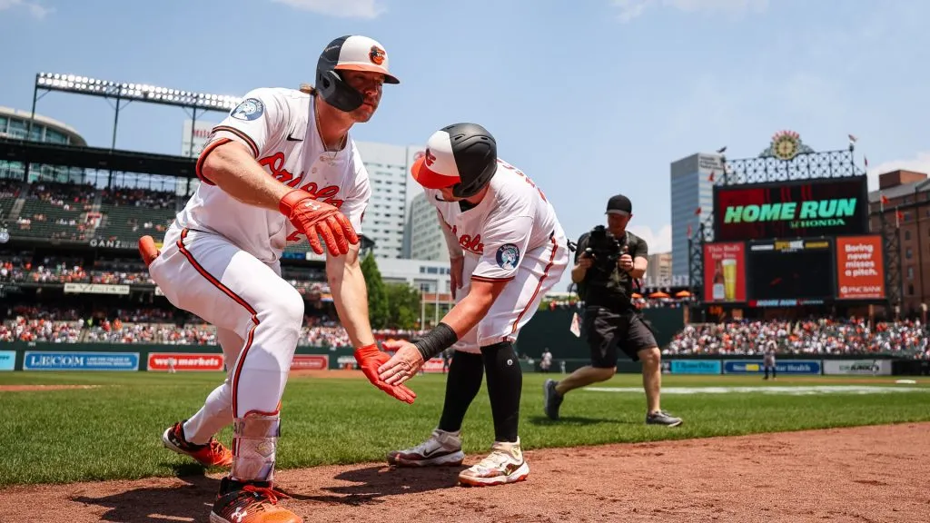 Baltimore Orioles players (Source: Scott Taetsch/Getty Images)