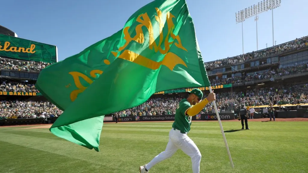 Max Schuemann #12 of the Oakland Athletics (Source: Ezra Shaw/Getty Images)