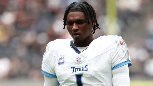 Cam Ward #1 of the Tennessee Titans.