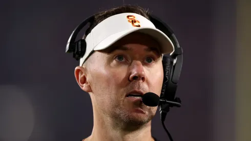 Lincoln Riley at Los Angeles Memorial Coliseum on September 20, 2025.