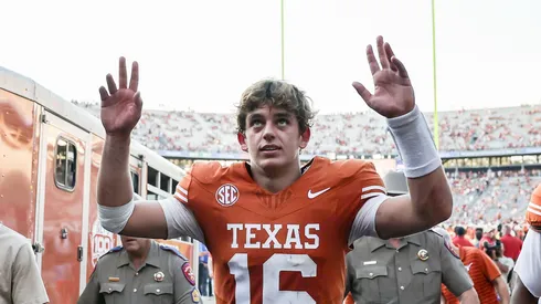 Arch Manning at the Cotton Bowl on October 11, 2025 in Dallas, Texas.