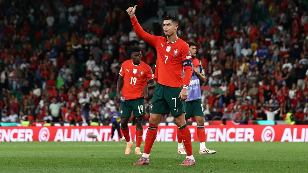 Cristiano Ronaldo of Portugal acknowledges the fans after the team’s victory in the FIFA World Cup 2026 qualifier match. Carlos Rodrigues/Getty Images