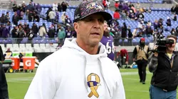 Head coach John Harbaugh of the Baltimore Ravens.