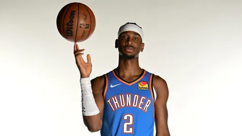 Shai Gilgeous-Alexander #2 of the Oklahoma City Thunder poses for a portrait.