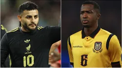 Alexis Vega of Mexico and Willian Pacho of Ecuador.