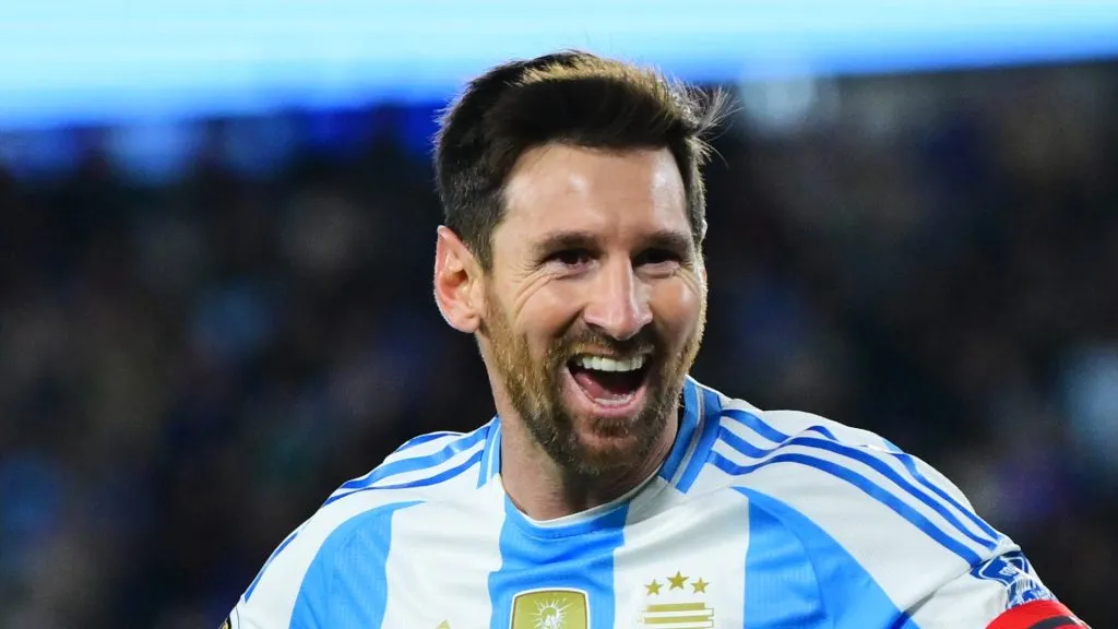 Lionel Messi celebrating a goal