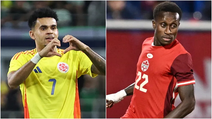 Luis Diaz of Colombia and Richie Laryea of Canada.
