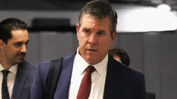 Head coach Mike Sullivan of the New York Rangers arrives for the game.