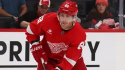 Patrick Kane #88 of the Detroit Red Wings plays during an NHL game.