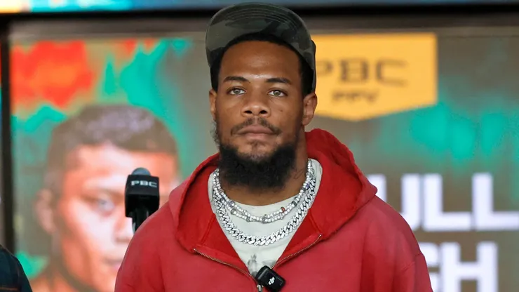 Lamont Roach Jr. speaks during a press conference ahead of his fight against Isaac Cruz.