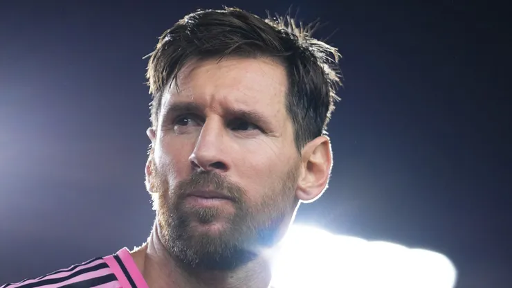 Lionel Messi #10 of Inter Miami CF reacts after an MLS game.