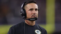 Head coach Matt LaFleur of the Green Bay Packers looks on.
