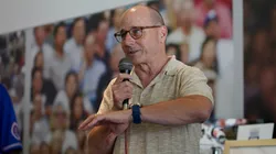General Manager of the New York Yankees Brian Cashman speaks at news conference.