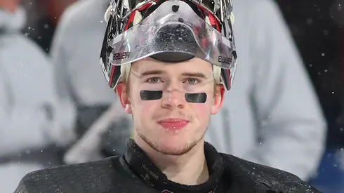 Carter Hart at New Era Field.