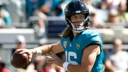 Trevor Lawrence #16 of the Jacksonville Jaguars in 2025.
