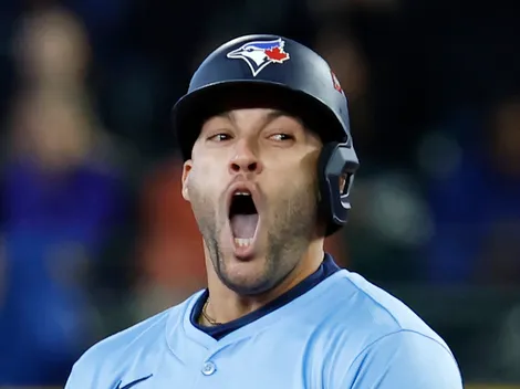 Video: George Springer collapses in pain after taking a Bryan Woo pitch straight to the knee