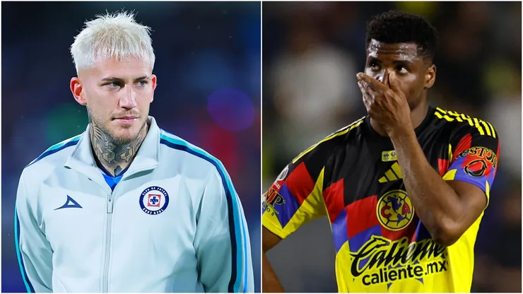 Gonzalo Piovi of Cruz Azul and Raul Zuñiga of Club America.