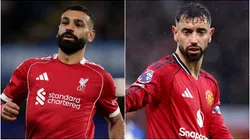 Mohamed Salah of Liverpool and Bruno Fernandes of Manchester United.