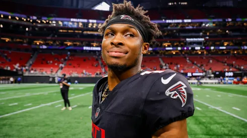 Darnell Mooney #1 of the Atlanta Falcons.