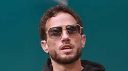 Mike McDaniel before a Dolphins game.