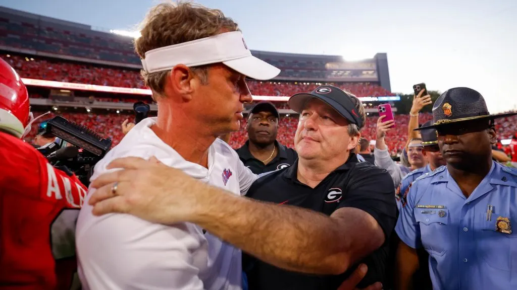 Lane Kiffin with Kirby Smart