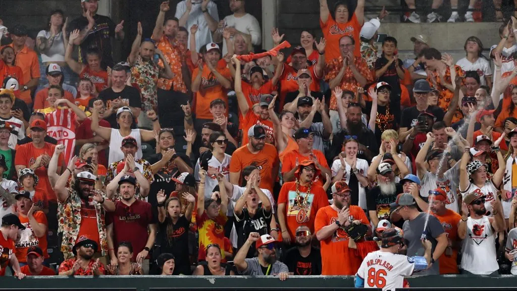 Baltimore Orioles fans (Source: Patrick Smith/Getty Images)