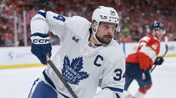 Auston Matthews at Amerant Bank Arena on May 16, 2025 in Sunrise, Florida