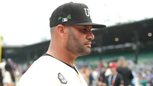 Albert Pujols participates in batting practice.