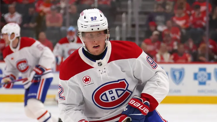 Patrik Laine at Little Caesars Arena on October 09, 2025 in Detroit, Michigan.