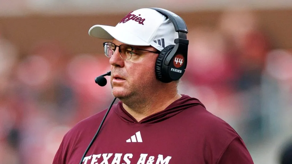 Mike Elko of the Texas A&M Aggies